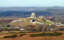 View of Corfe Castle from the Scott Arms, Kingston